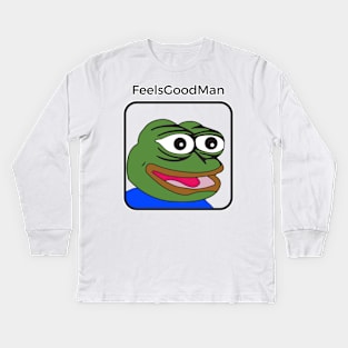 Pepe - Feels Good Man Kids Long Sleeve T-Shirt